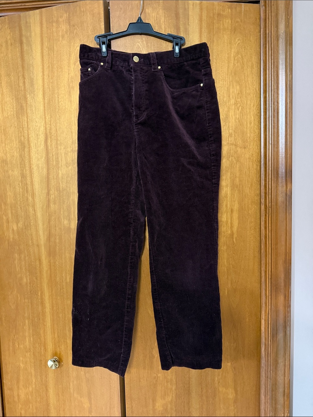 Ralph Lauren Women's Corduroy Trousers in Maroon